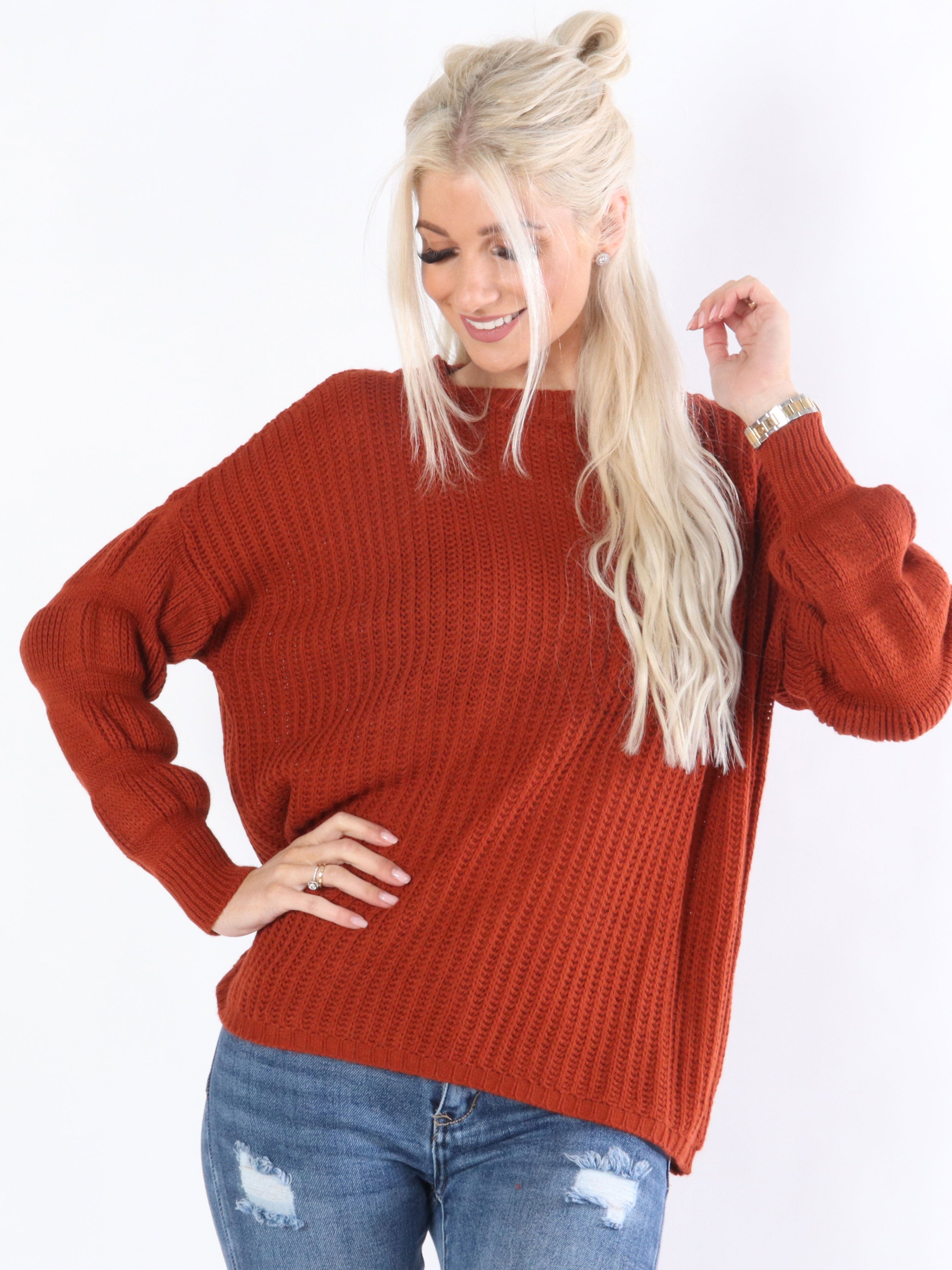 Marcia - Armygrøn strikbluse med detaljeret ærmer